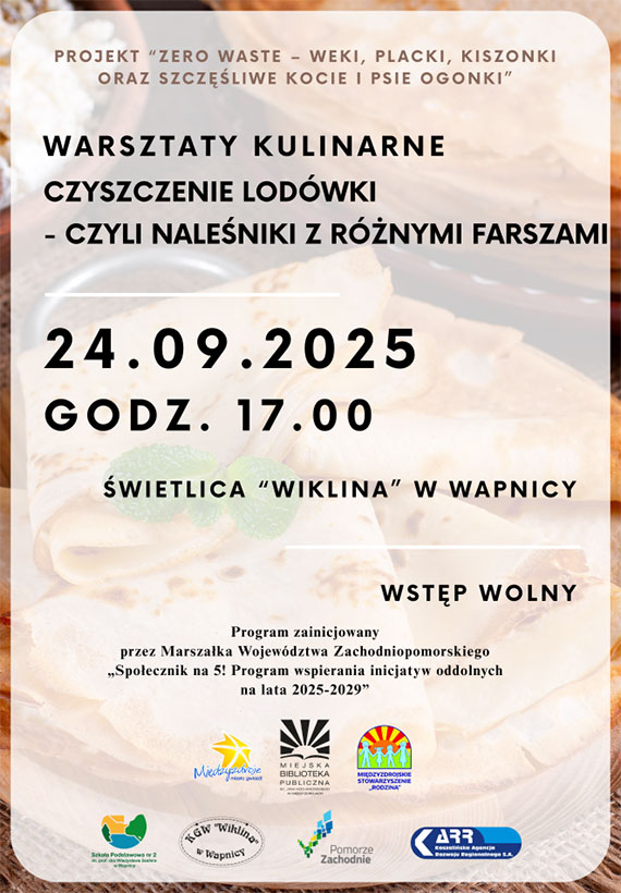 Naleśnikowa uczta w Wapnicy. Będzie wesoło, smacznie i… zero waste!