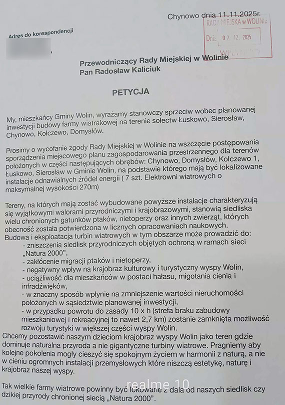 Wolin: Jednogłośne poparcie dla mieszkańców. Komisja uznała petycję przeciwko farmie wiatrowej