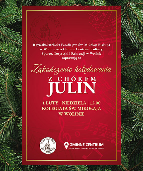 Zakończenie kolędowania z chórem JULIN w Kolegiacie w Wolinie